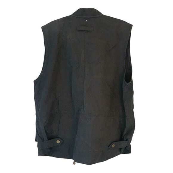 Camel Active Men’s Black Utility Vest - Size 48, Multi-Pocket Outdoor Vest - Picture 3 of 7